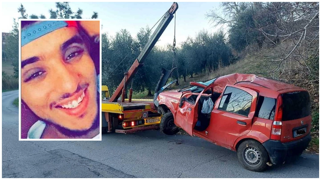 La vittima, Mustapha Aderdour, 17 anni e l'auto portata via dal carro attrezzi