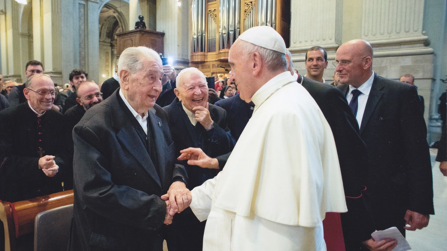 Don Novello Pederzini con papa Francesco