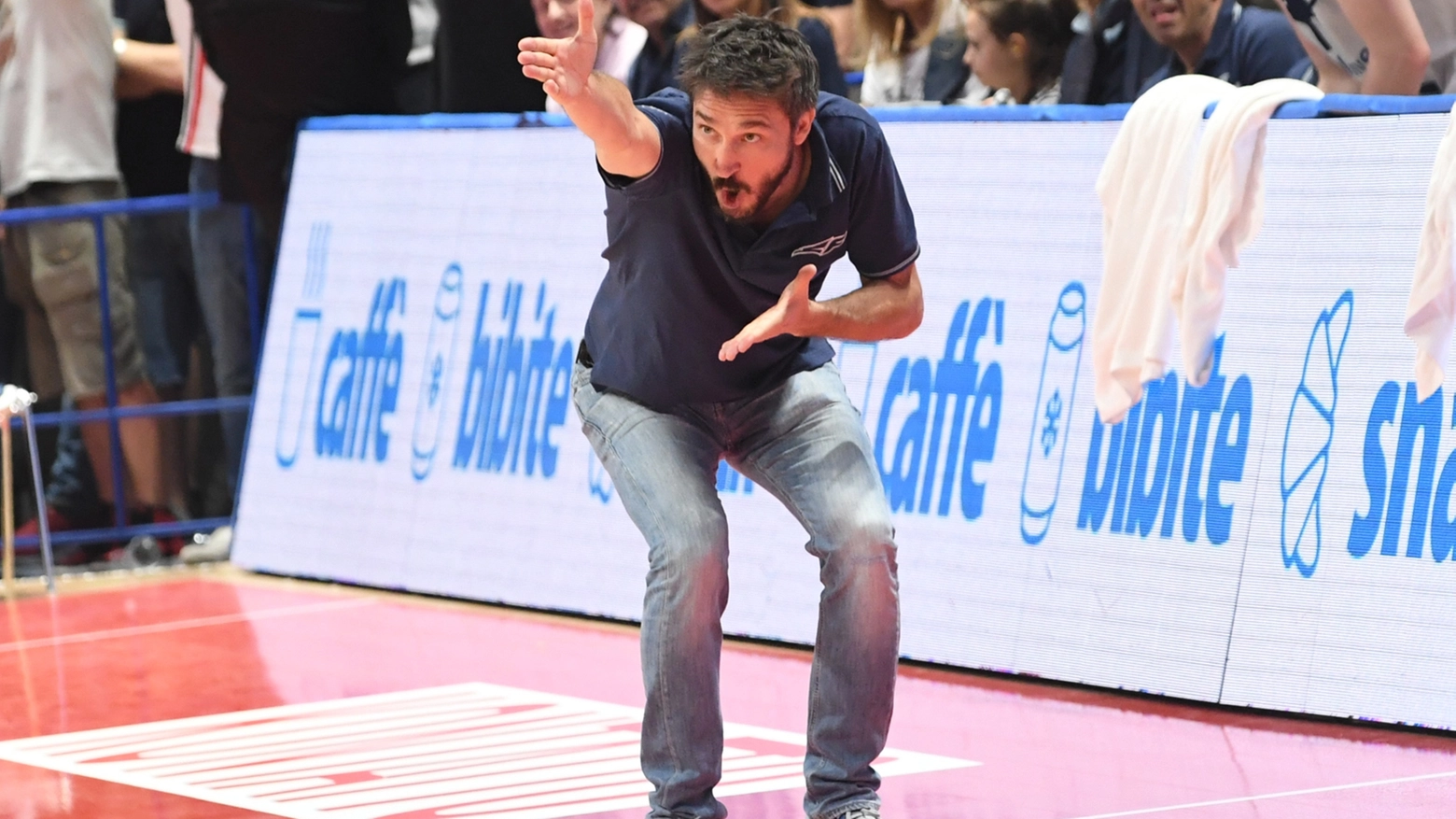 Il coach della Effe, Gianmarco Pozzecco (FotoSchicchi)