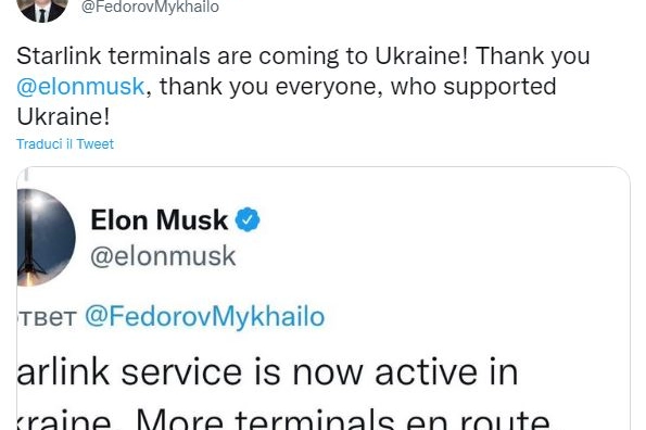 Il ringraziamento di Fedorov a Musk