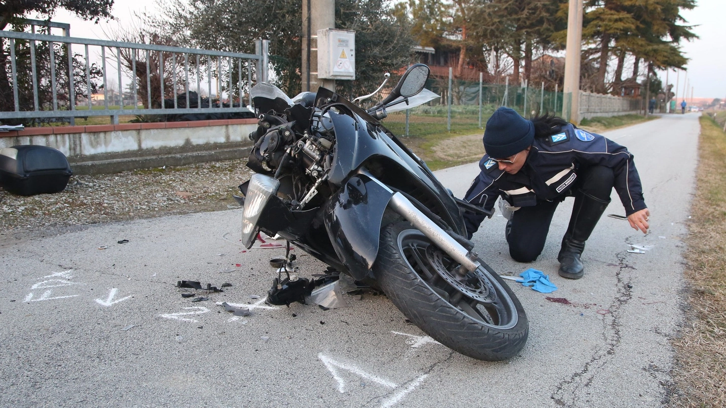 La scena dell’incidente stradale a Provezza