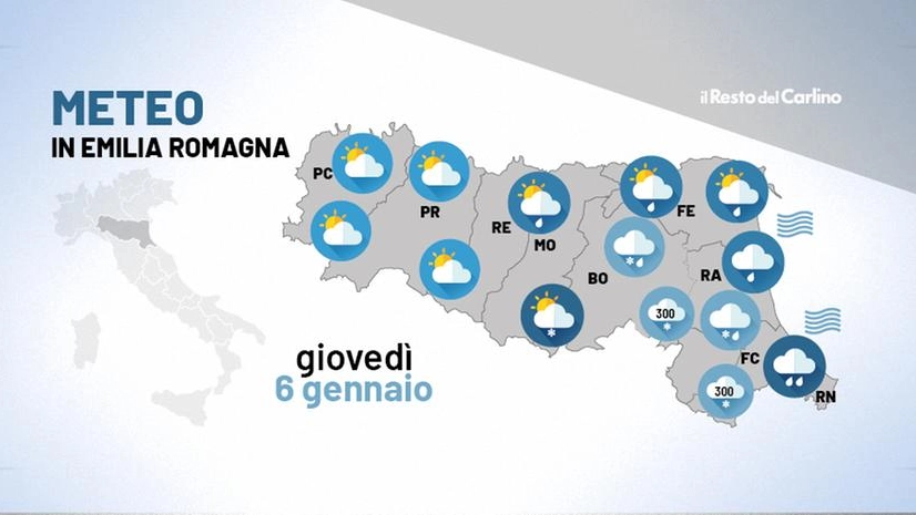 Allerta meteo in Emilia Romagna: torna la neve nel giorno della Befana