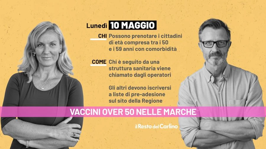 Vaccini, nelle Marche dal 10 maggio possono prenotare gli over 50