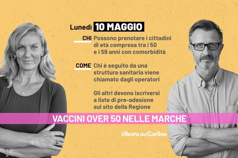 Vaccini, nelle Marche dal 10 maggio possono prenotare gli over 50