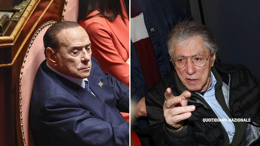 Silvio Berlusconi e Umberto Bossi, i due "leoni" della politica