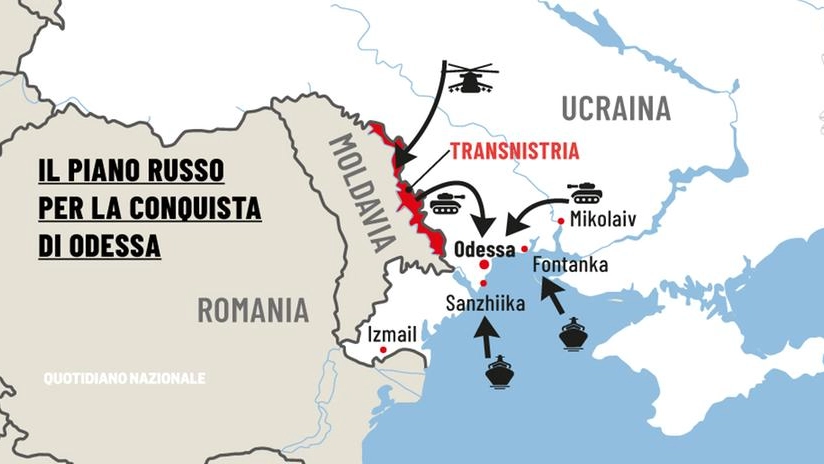 Il piano militare russo per la conquista di Odessa 