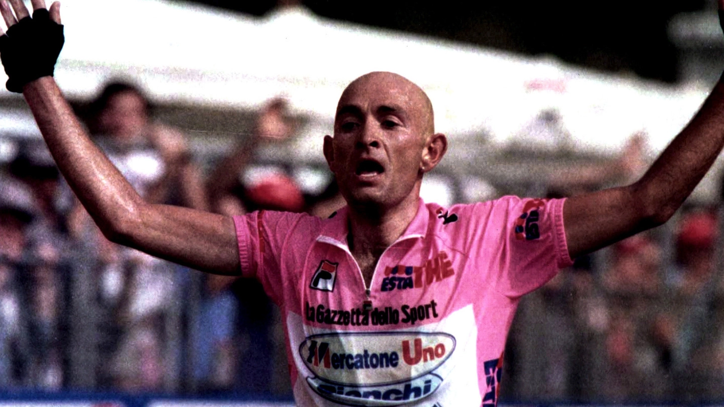 Il campione Marco Pantani