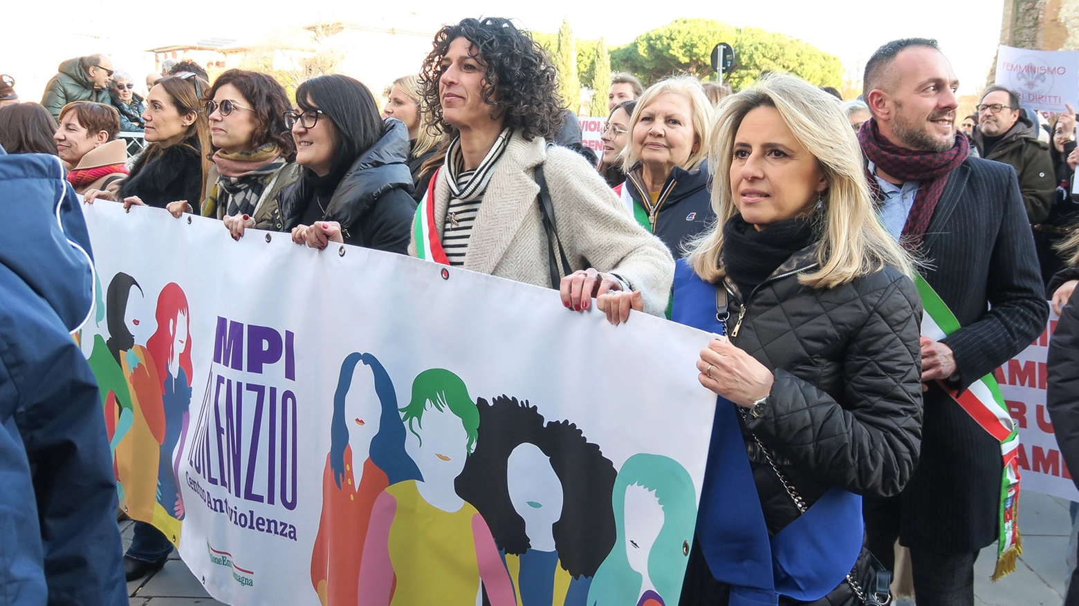 La vicesindaca di Rimini Chiara Bellini in marcia contro la violenza di genere