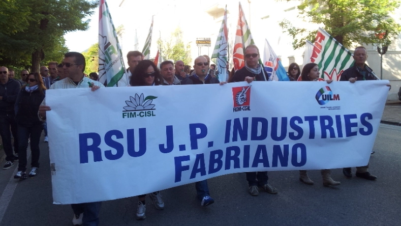 Uno sciopero dei dipendenti della Jp