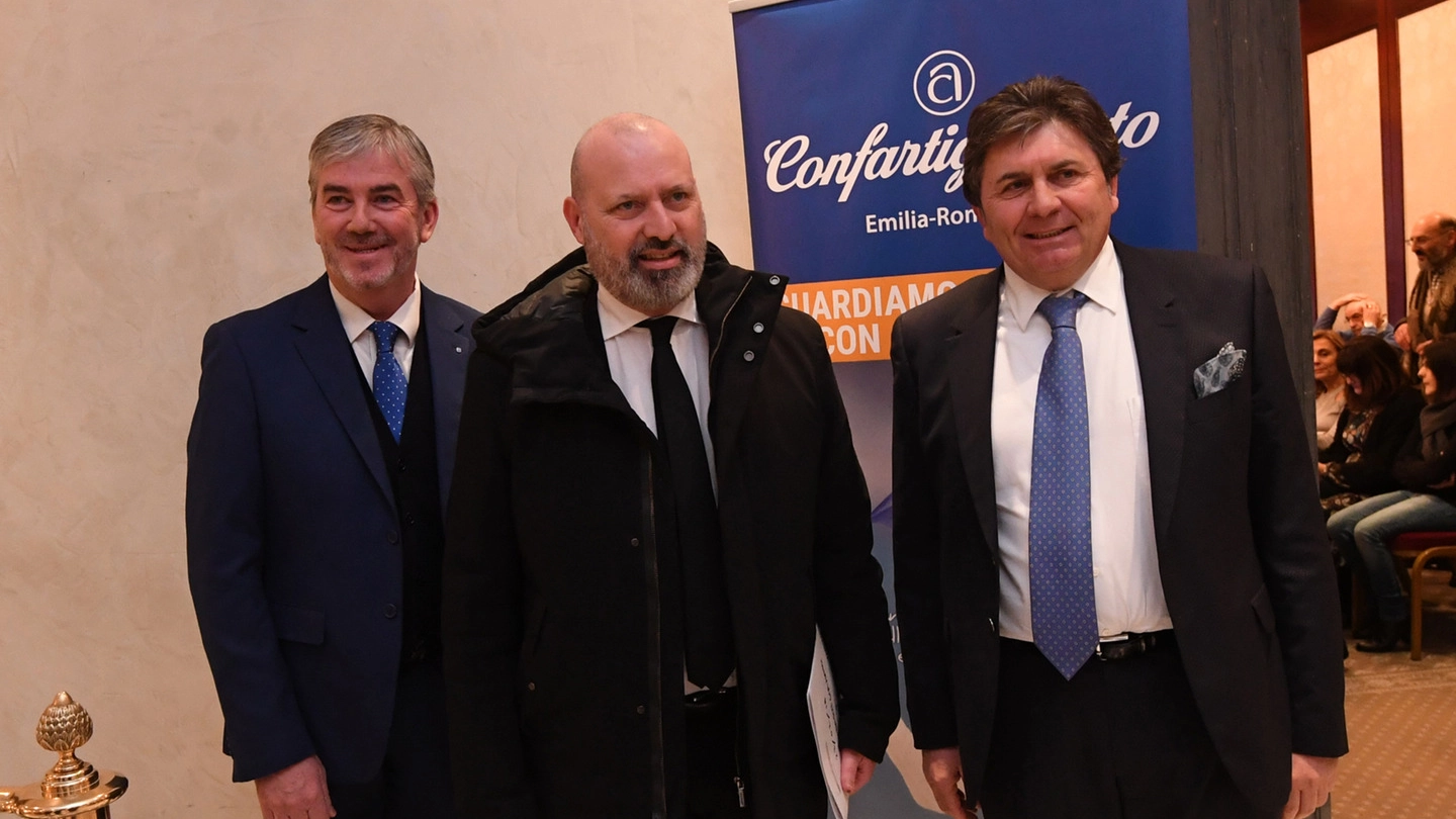 Marco Granelli, Stefano Bonaccini e Amilcare Renzi (FotoSchicchi)