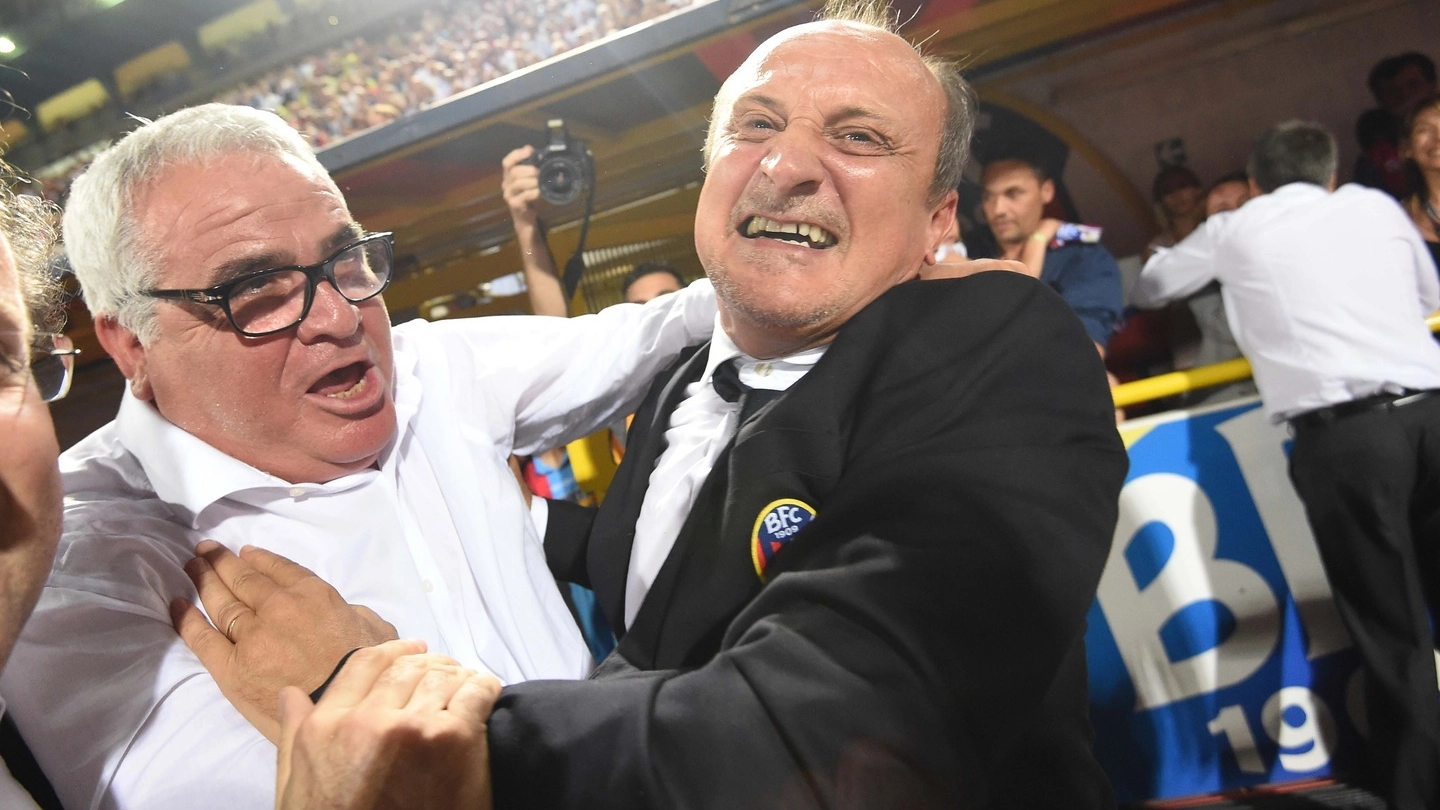 Bologna, Corvino e Rossi festeggiano la promozione in Serie A (FotoSchicchi)