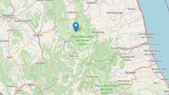 Terremoto oggi a Ussita (Macerata): scossa di magnitudo 3.1 registrato da Ingv