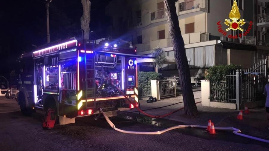 Incendio in un hotel a Pinarella di Cervia