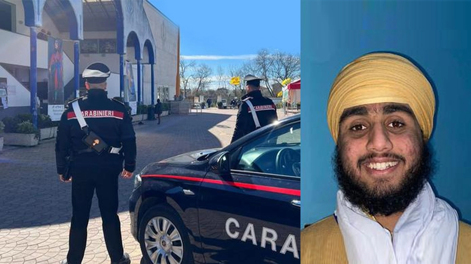 I carabinieri al tempio Sikh di Novellara e lo studente indiano che era scomparso