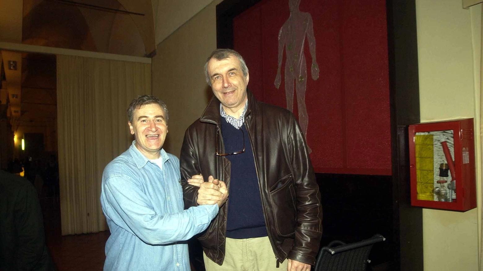 Renato Albonico con Gigi Serafini in una foto d'epoca
