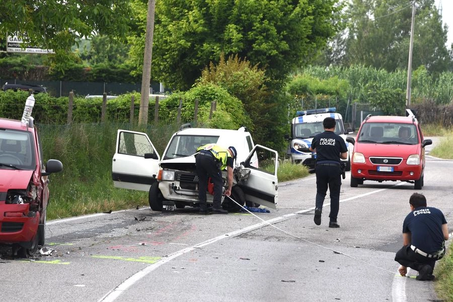 L'incidente mortale di questa mattina a Rimini (foto Petrangeli)
