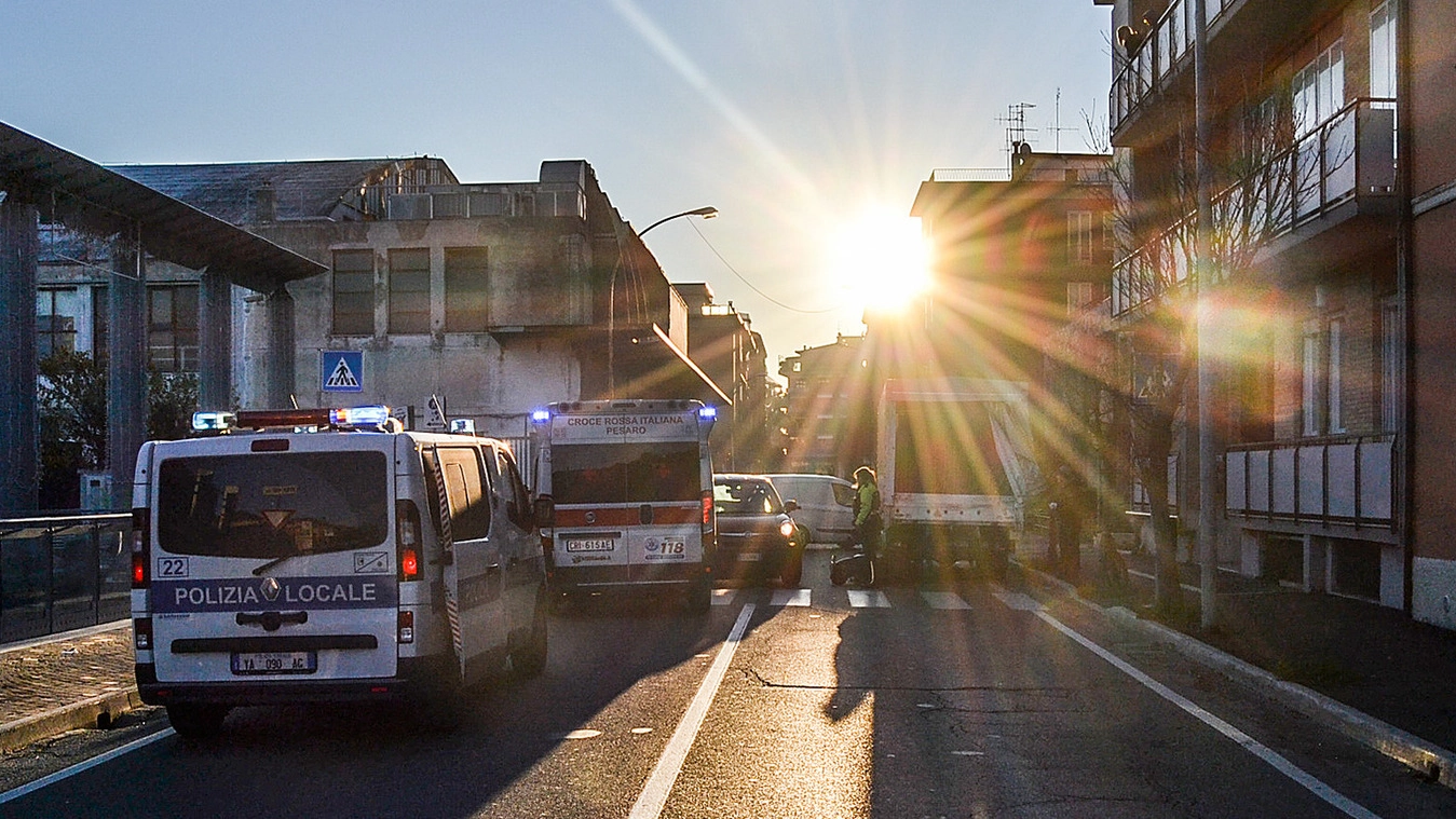 Municipale e ambulanza sul luogo dell’incidente (Fotoprint)