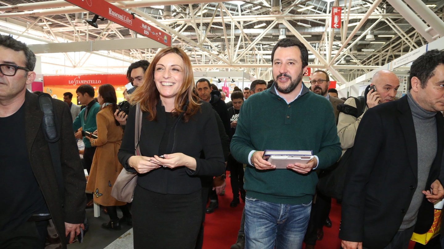 Bologna, Matteo Salvini e Lucia Borgonzoni alla 'Fiera del libro per ragazzi' (Schicchi)