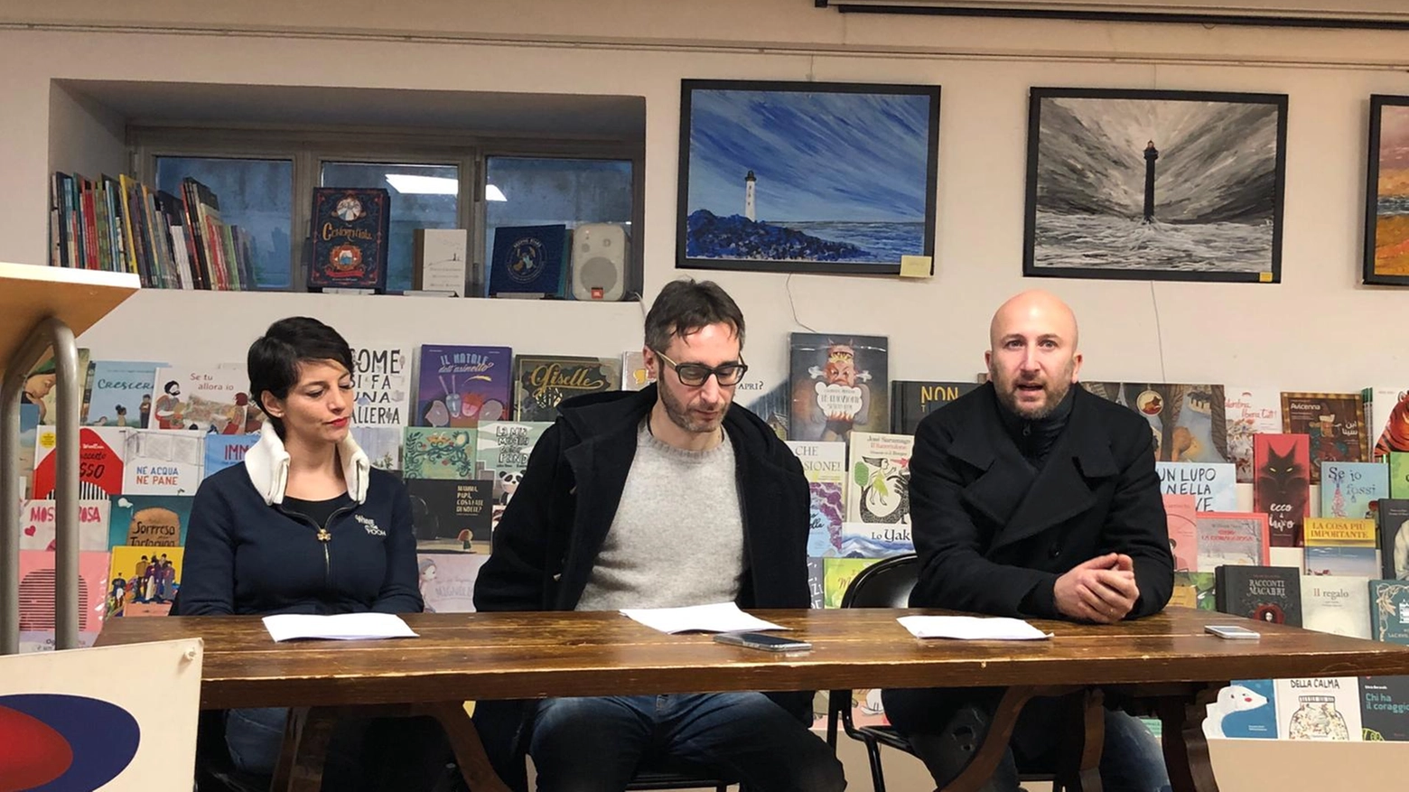 Da sinistra Rachele Silvestri, Massimo Tamburri e Giacomo Manni