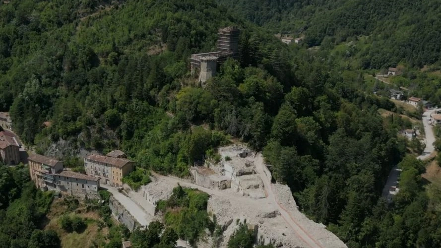 Le immagini dal drone mostrano lo stato della ricostruzione ad Arquata del Tronto e Pescara del Tronto (Ascoli Piceno), devastate dal sisma del 2016