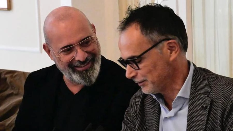 Stefano Bonaccini e Andrea Corsini, immagine d'archivio