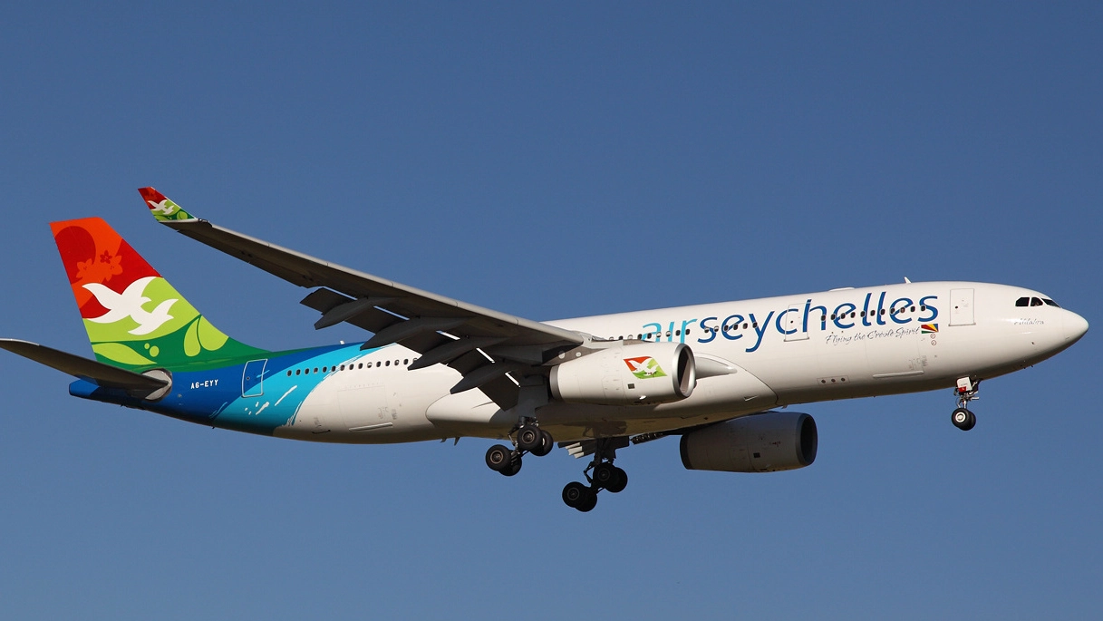 Il velivolo della Air Seychelles di Vallicelli