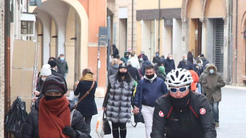La situazione sabato nel centro di Cesena (foto Ravaglia): giorno arancione