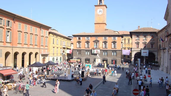 Reggio Emilia, Piazza Prampolini vista dall’alto