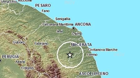 L'area interessata dal terremoto (Fonte Ingv.it)