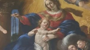Restaurata la ’Vergine del Rosario’