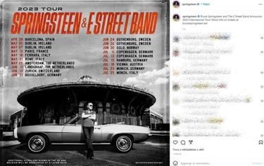 Bruce Springsteen tour 2023 a Ferrara: la data