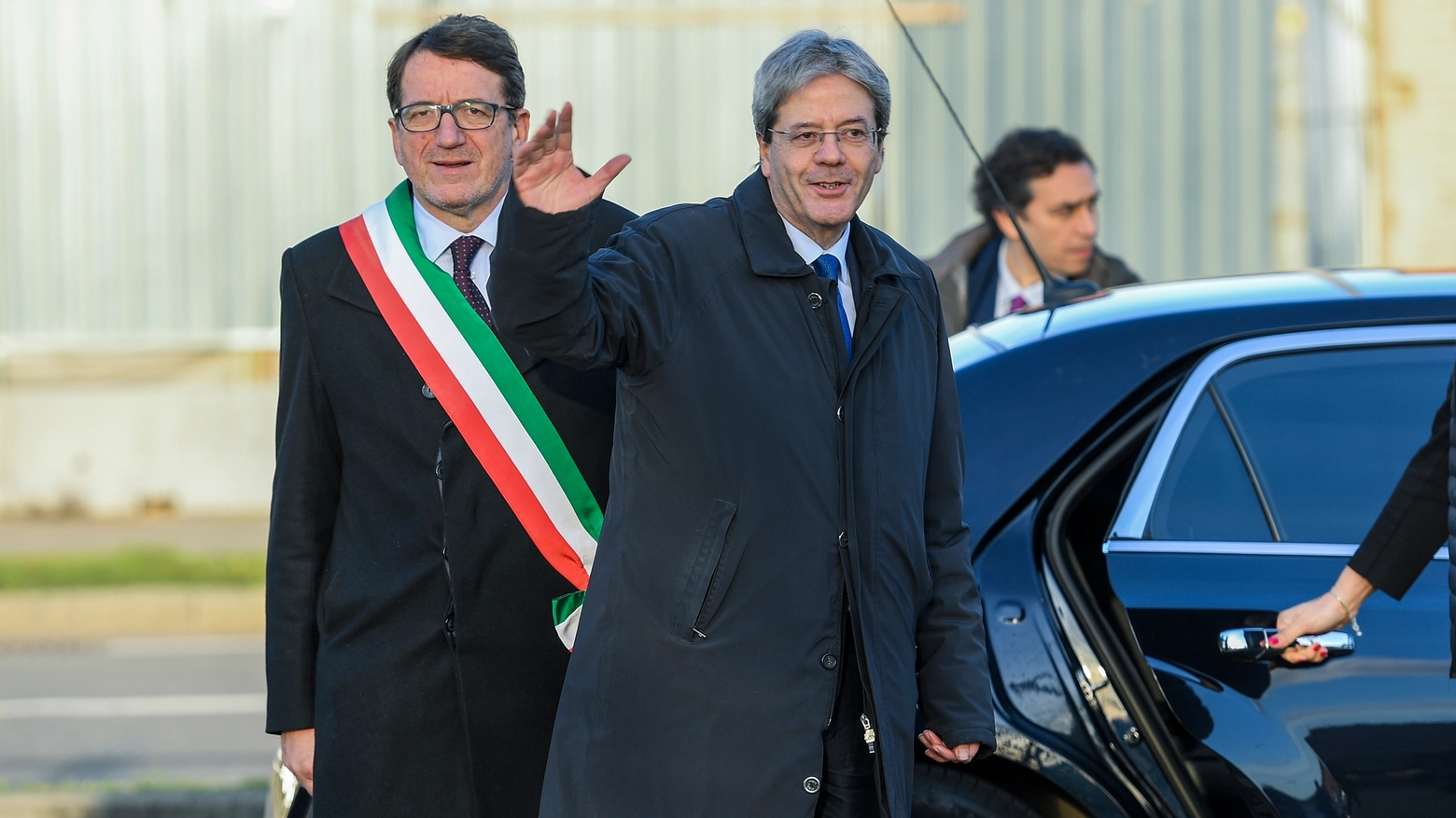 Il presidente Gentiloni in visita a Modena (foto Fiocchi)