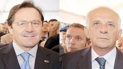 I consiglieri regionali Marco Lombardi (FI) e, a destra, Roberto Piva del Pd