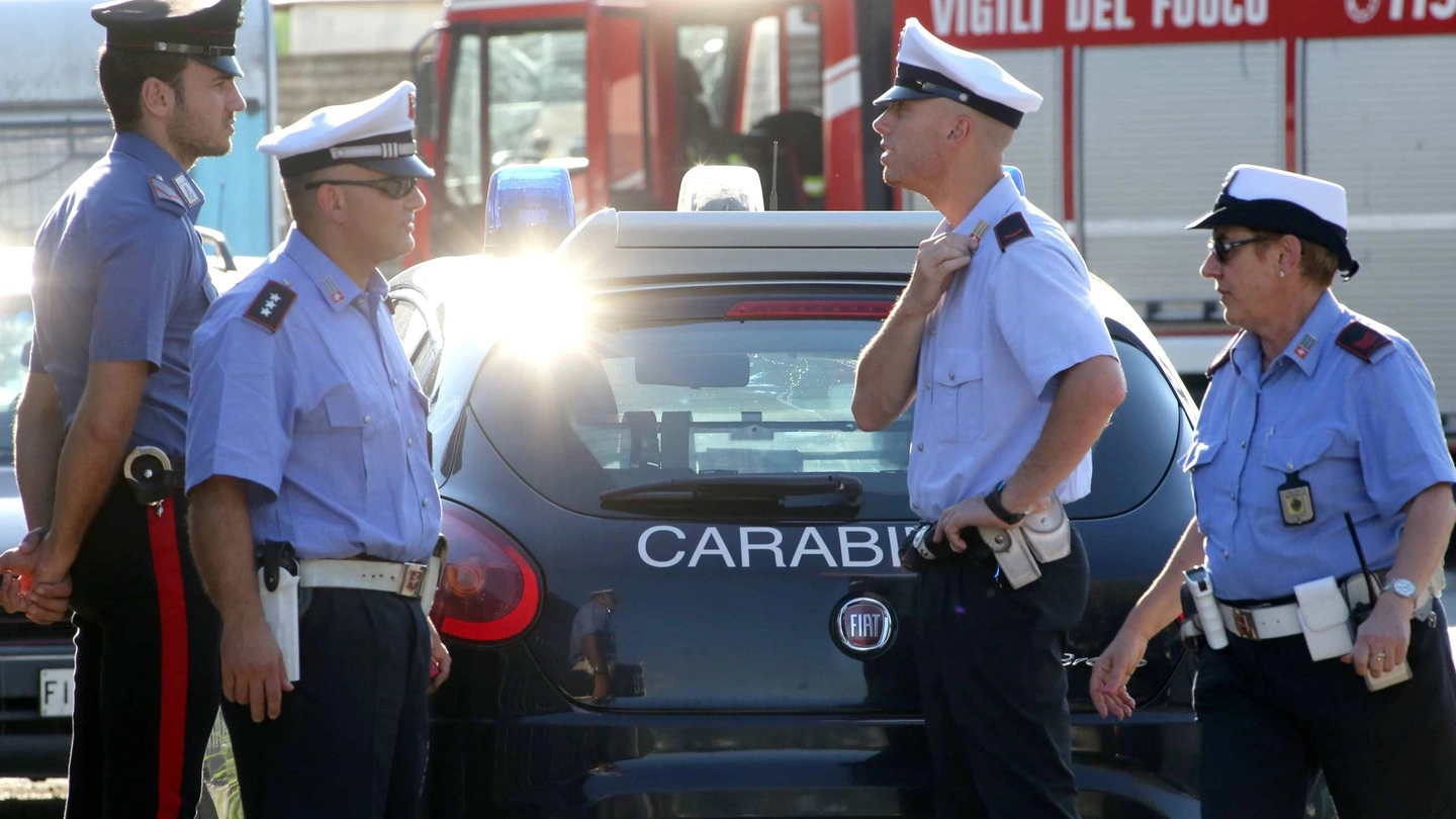 Vigili e carabinieri in azione 