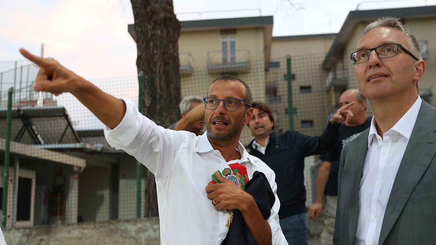 Ceriscioli annuncia l’ospedale unico a Muraglia, con lui il sindaco Matteo Ricci leader dei sindaci che hanno definitivamente bruciato Fosso Sejore (Fotoprint)