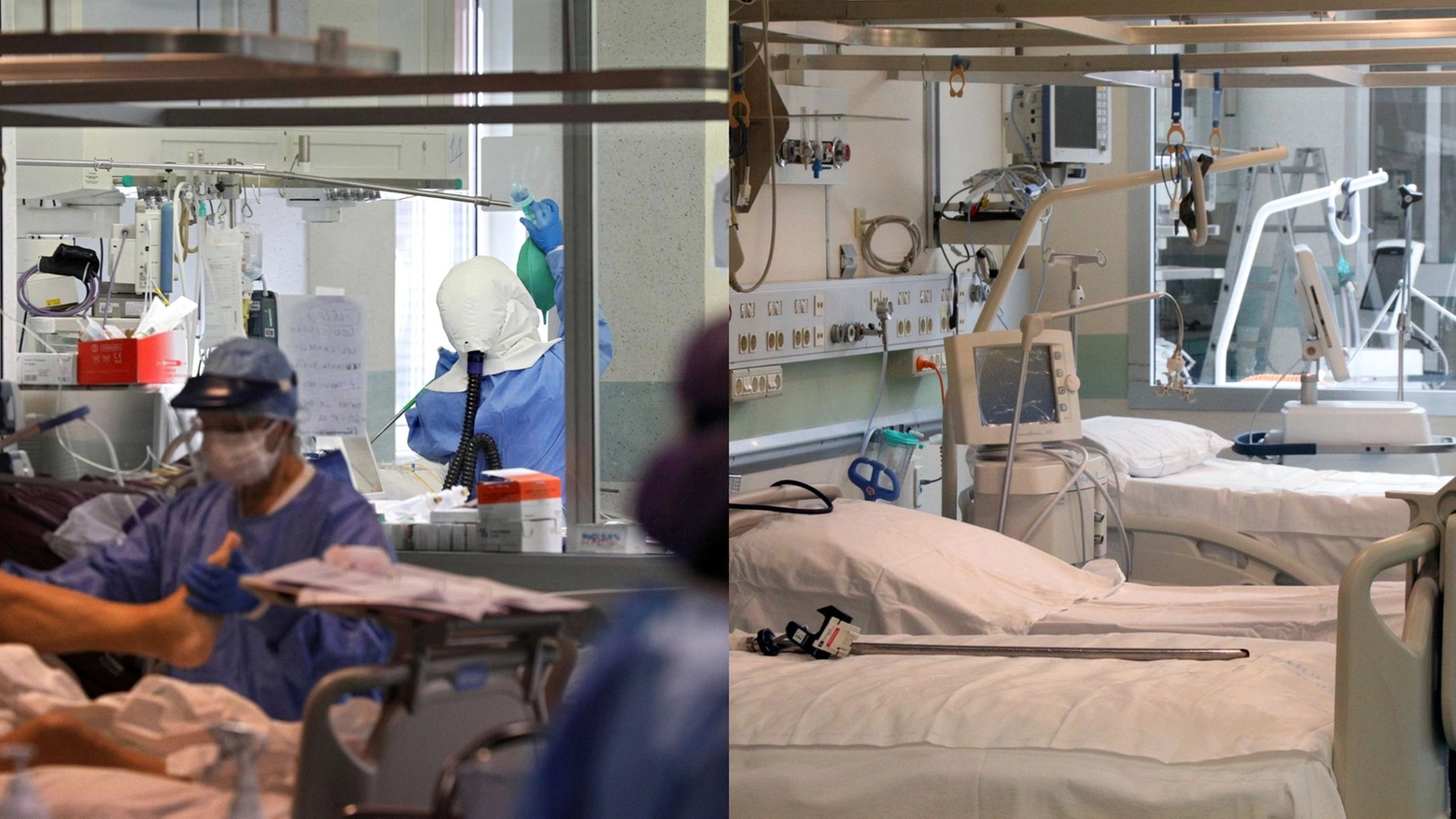 Ieri e oggi, la vita è cambiata nella terapia intensiva del padiglione 25 del Sant’Orsola