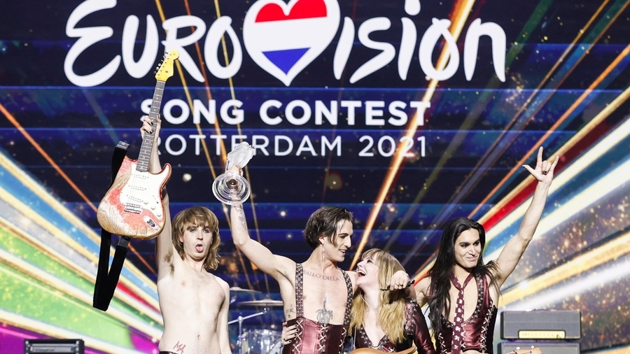 La vittoria dei Maneskin all'Eurovision (foto Ansa)