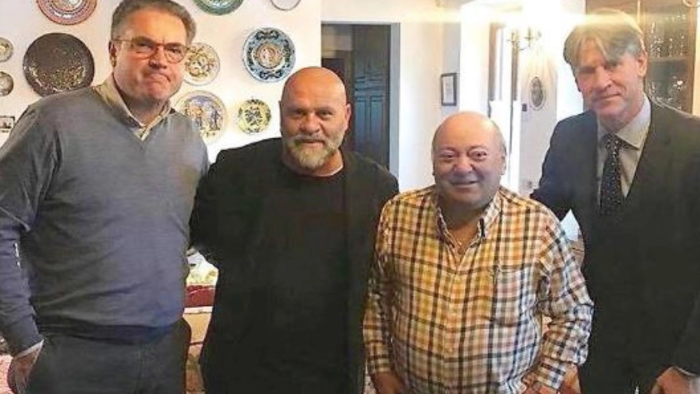 La prima foto: Cardinaletti, Cosmi, Bellini e Giaretta  a casa dell’ex patron