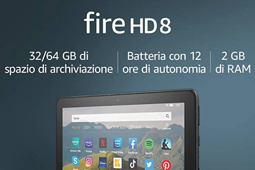 Tablet Fire HD 8 su amazon.com