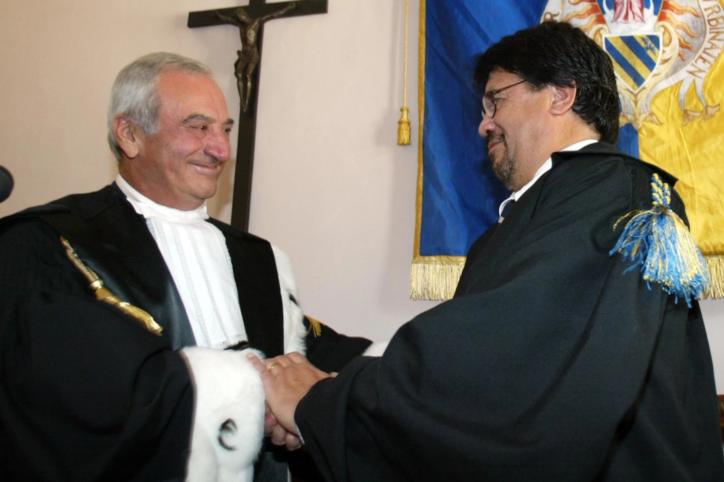 Giovanni Bogliolo con Luis Sepúlveda a Urbino