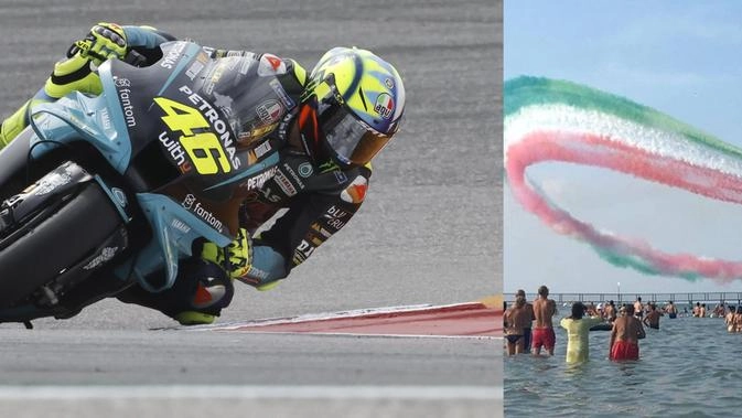 Valentino Rossi e le Frecce Tricolori