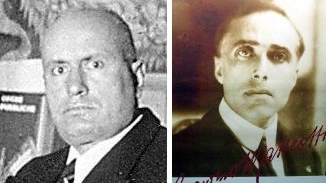 Da sinistra, Benito Mussolini e Giacomo Matteotti