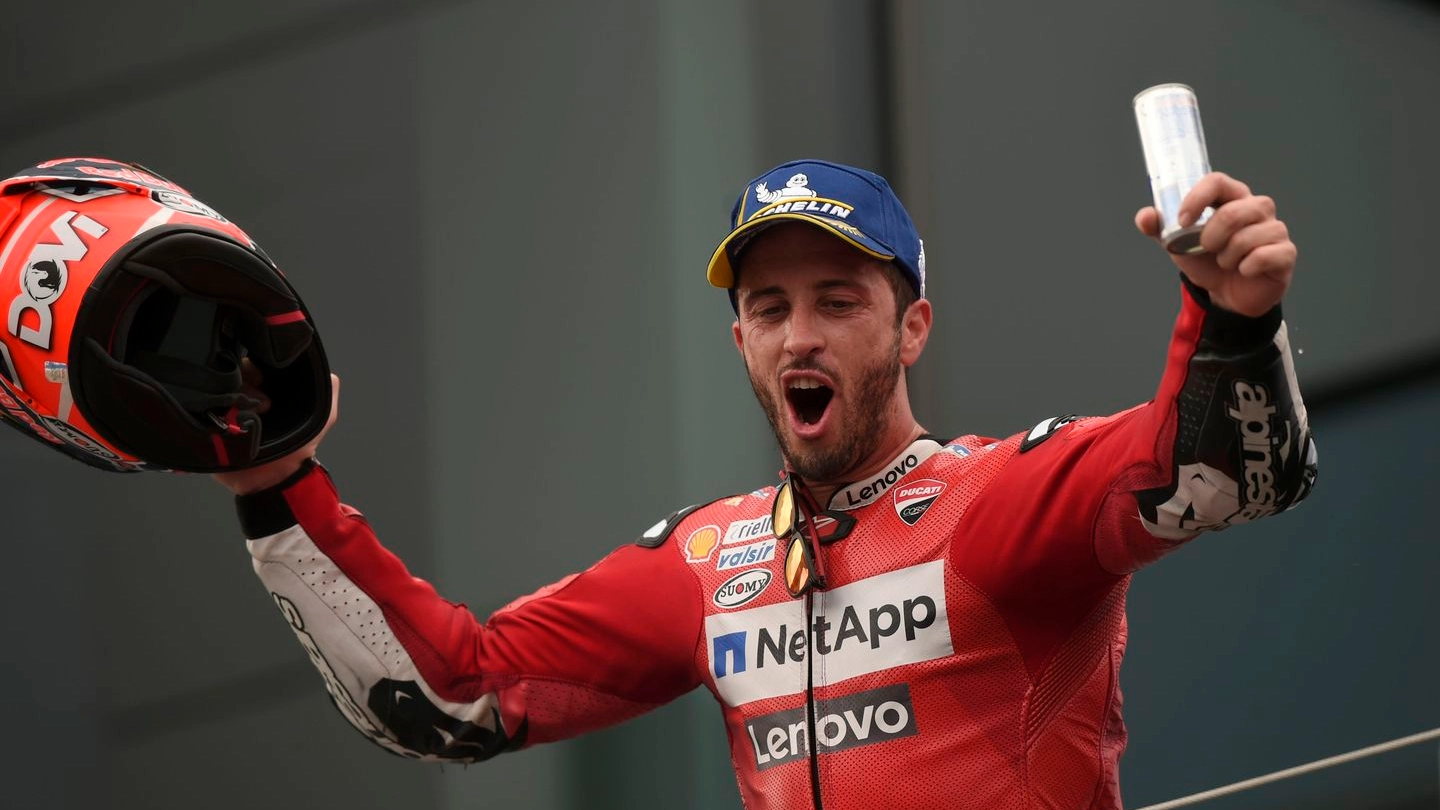 MotoGp, Dovizioso ha dedicato la vittoria in Austria a Luca Semprini (Foto  Afp)