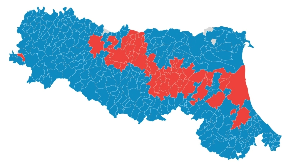 La mappa del voto alle Europee 2019 in Emilia-Romagna