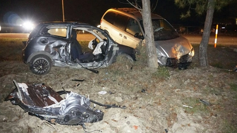 Due delle auto coinvolte nell’incidente (foto Zeppilli)