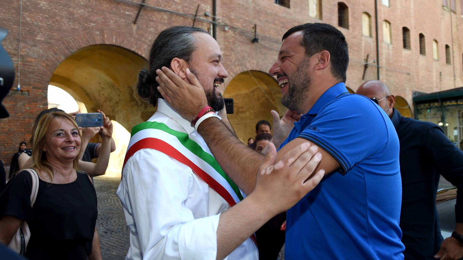 Salvini a Ferrara con Alan Fabbri (foto Businesspress)