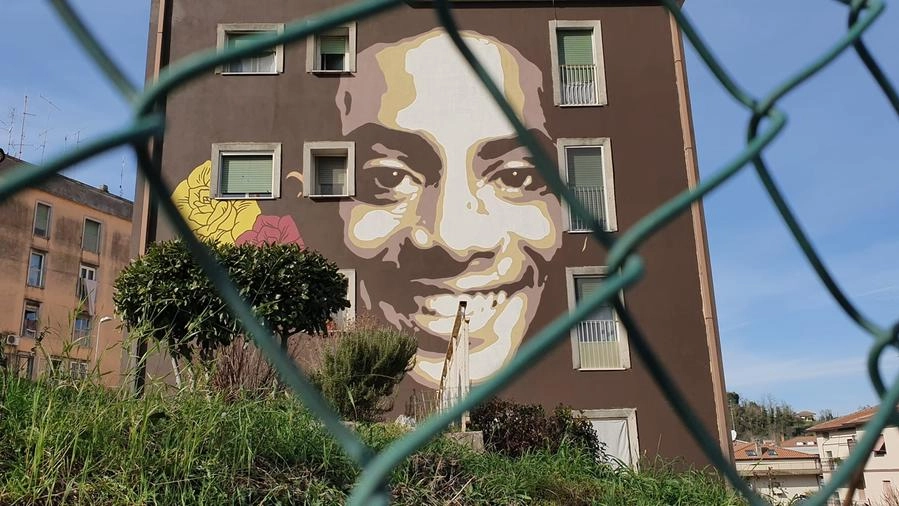 Murales col volto di Willy Monteiro, ucciso in una rissa a Colleferro