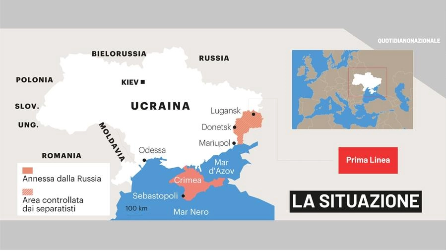 La mappa della situazione in Ucraina