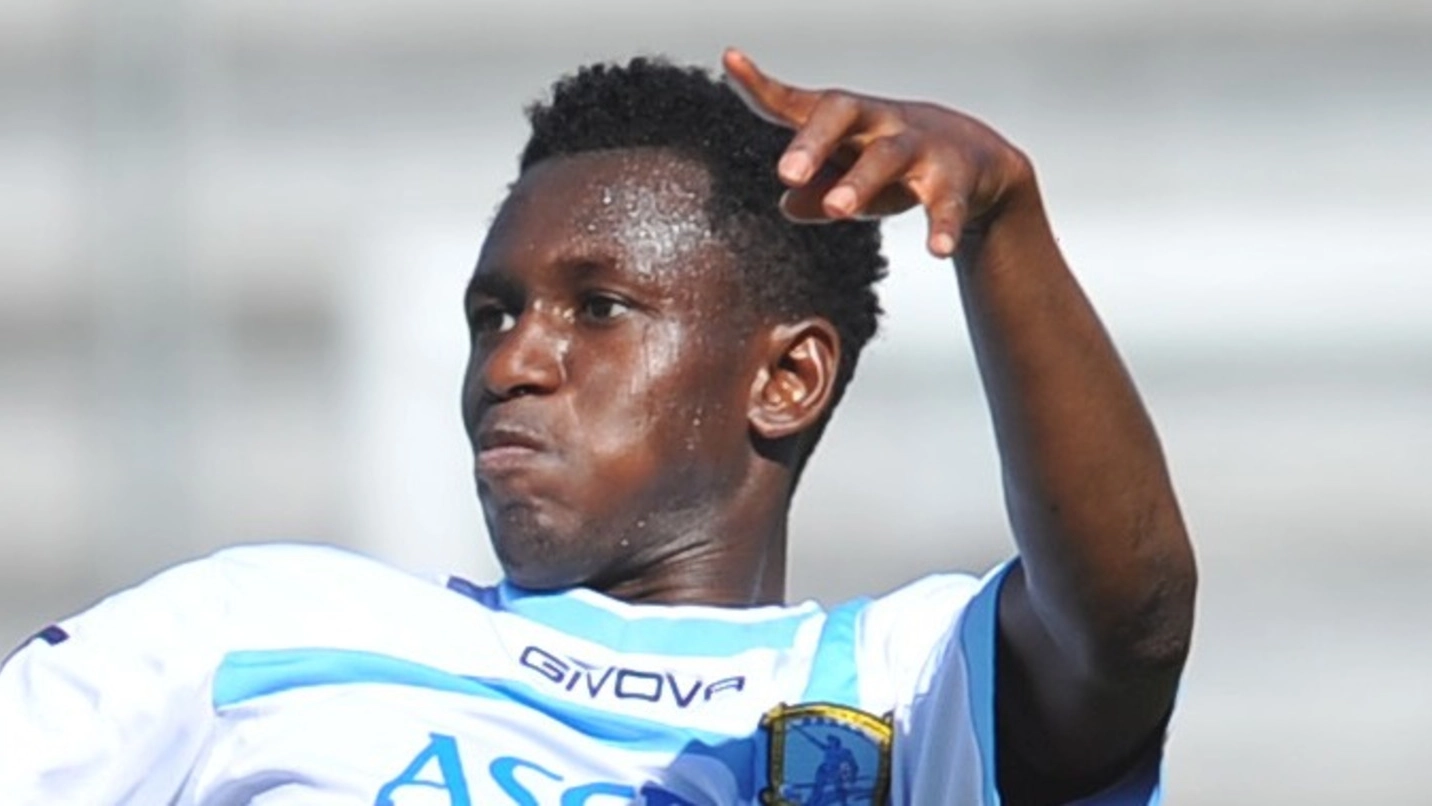Amadou Diawara con la maglia del San Marino (Foto LaPresse)