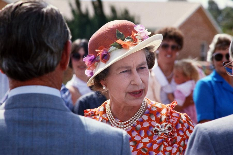 La regina Elisabetta in visita in Australia nel marzo 1986